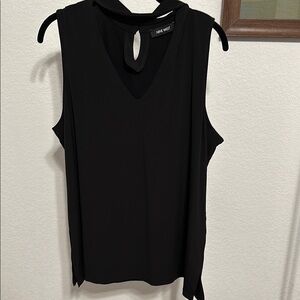 Nine West Black Sleeveless Blouse with keyhole detail